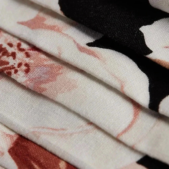 Express Floral Print Linen Blend Ruched Cropped Top NWT - Picture 16 of 16